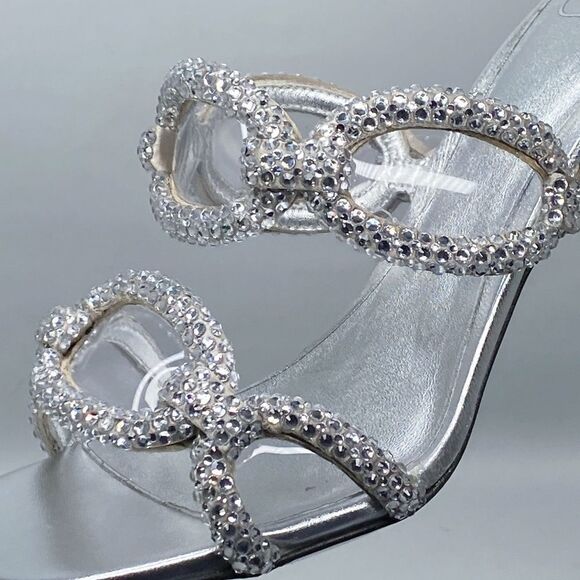 Valentino Garavani Chain 1967 embellished heel sandals size 37.5 - Picture 6 of 14